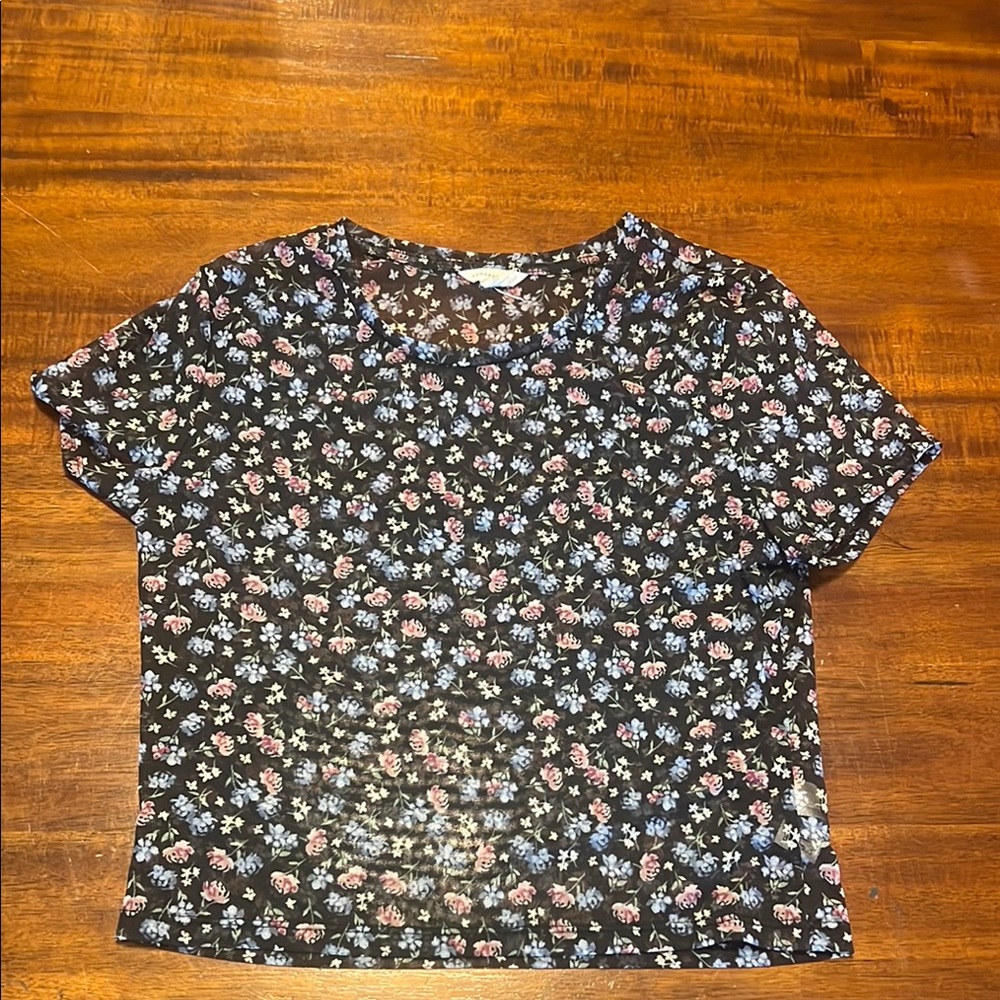 Floral Black Women's Top